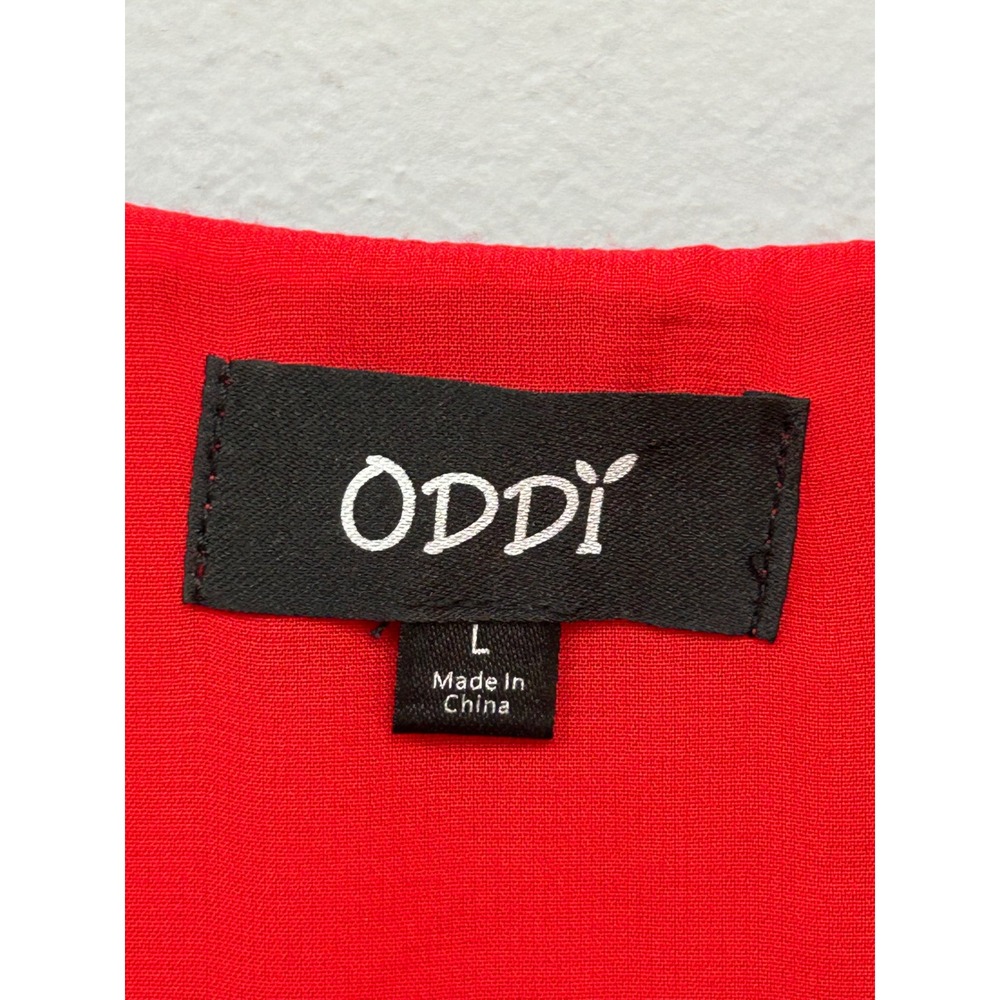 Oddi Camisole Women Large Red Sequin Front Tank Top Shiny Party Festival - Picture 4 of 8